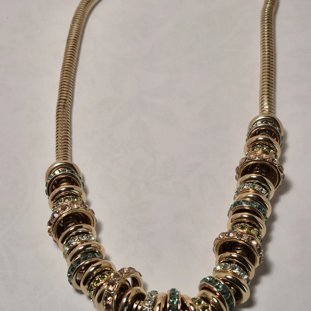 INC International Concepts Gold and Teal Necklace - Picture 10 of 11